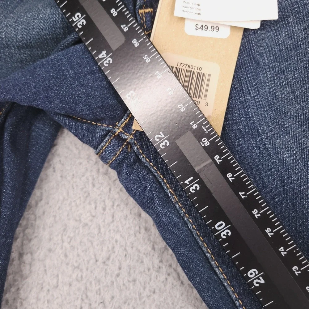 LEVIS 710 Jeans Size 28L 6 Long Super Skinny Mid Rise Dark Wash Denim NEW